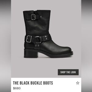 Mikuta The Black Buckle Boot. Leather moto boot. Size 38. Expensive quality.
